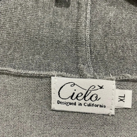 NWT Cielo Grey Cardigan 3/4 Sleeve Size XL Style SW620 - Picture 6 of 7